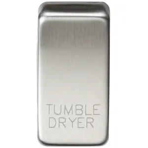 Switch cover "marked TUMBLE DRYER" - brushed chrom