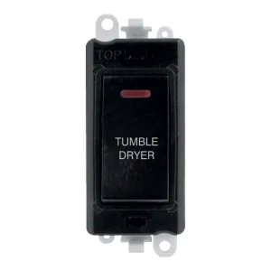 20AX Double Pole Switch With LED Module - Black -
