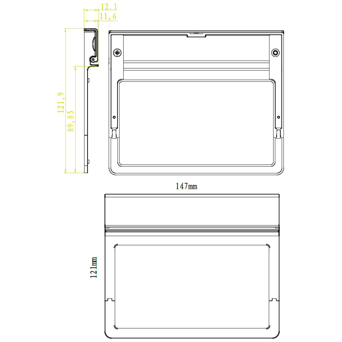 Holder, 2 Gang Fold Away Phone