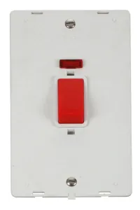 Definity - 50A 2 Gang Double Pole Switch With Neon