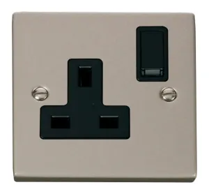 1 Gang 13A DP Switched Socket Outlet - Black