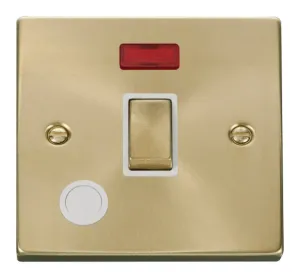 20A 1 Gang DP 'Ingot' Switch With Flex Outlet And