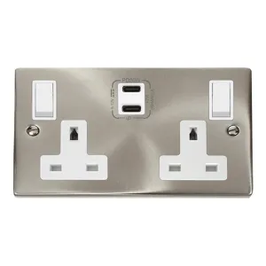 DECO 'NON INGOT' 13A 2 GANG SWITCHED SAFETY SHUTTE