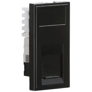 UTP CAT5E RJ45 Outlet Module 25 x 50mm - Black