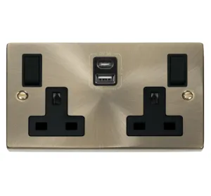 2G 13A SW SKT 4.2A A&C USB  VPAB BK