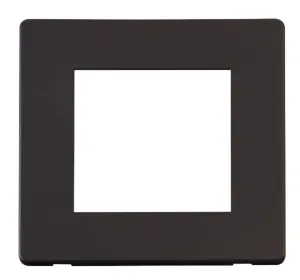 1 Gang Plate Twin Media Module Cover Plate - Black