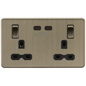 13A 2G DP Switched Socket with Dual USB-C [65W DUA
