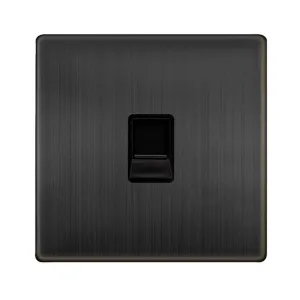 SINGLE TELEPHONE SECONDARY OUTLET - MATT BRONZE CO