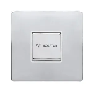 10A INGOT 3 POLE FAN ISOLATION PLATE SWITCH