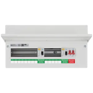 CONSUMER UNIT 19 MOD 13 WAY UNPOPULATED WITH MAIN