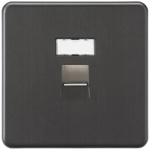 UTP CAT6a RJ45 Network Outlet - Smoked Bronze