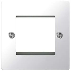 SCREWED FLATPLATE POLISHED CHROME TWIN EURO MODULE