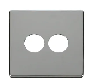 2 Gang Toggle Switch Cover Plate - Chrome