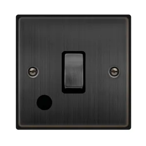 20A INGOT DOUBLE POLE PLATE SWITCH WITH OPTIONAL F