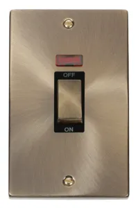 Deco - 50A 2 Gang Double Pole Switch With Neon (Ve