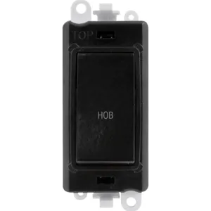 20AX Double Pole Switch Module - Black - Hob