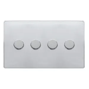 4 GANG 2 WAY 100W DIMMER SWITCH - POLISHED CHROME