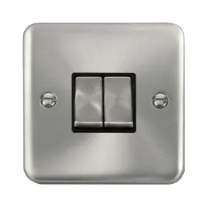 10AX Ingot 2 Gang 2 Way Plate Switch