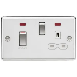 45A DP Switch & 13A Socket with Neons - Polished C