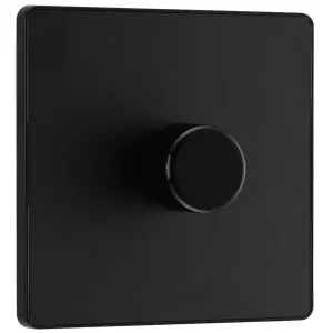 EVOLVE MATT BLACK 200W SINGLE DIMMER SWITCH, 2-WAY
