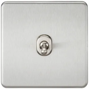 10AX 1G 2-way Toggle Switch - Brushed Chrome