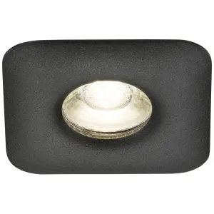 Odina Single Fixed Square Downlight Black
