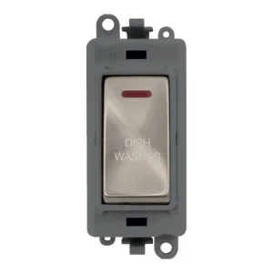 20AX Double Pole Switch With LED Module - Grey - B