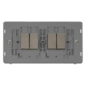10AX Ingot 4 Gang 2 Way Plate Switch Insert