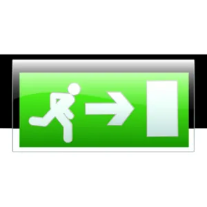 230V IP20 Ceiling Mounted LED Emergency Exit Sign