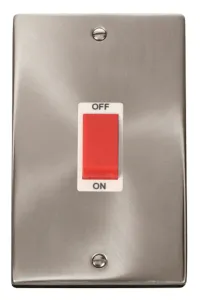Deco - 50A 2 Gang Double Pole Switch (Vertical) -