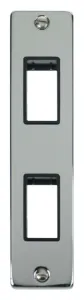Double Architrave Plate & Aperture - Black