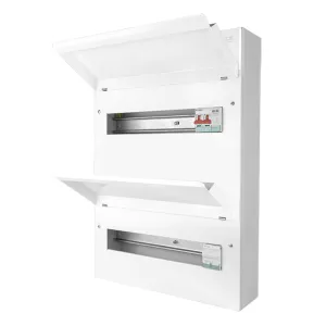 32 Way Dual Row Elucian Metal Consumer Unit With 1