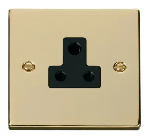 5A Round Pin Socket Outlet - Black