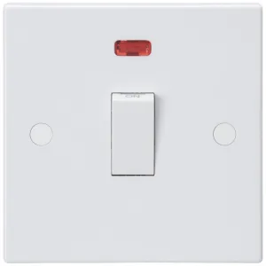 32A 1G DP Switch with Neon and Flex Outlet from Ba