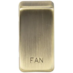 Switch cover "marked FAN" - antique brass