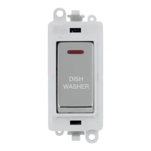 20AX Double Pole Switch With LED Module - Polar Wh