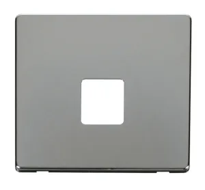 Single Telephone Socket Cover Plate - Chrome