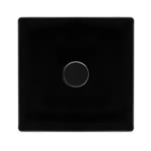 1 GANG 2 WAY 100W DIMMER SWITCH - METAL BLACK