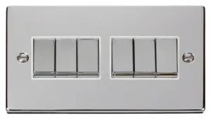 6 Gang 2 Way 'Ingot' 10AX Switch - White