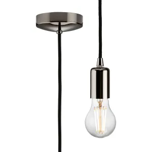 1.8m E27 Contemporary Pendant Set - Black Nickel