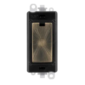 13A Fused Module - Black - Antique Brass
