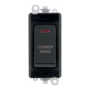 20AX Double Pole Switch With LED Module - Black -