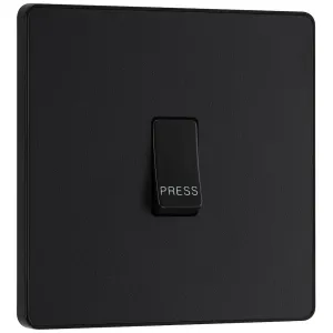 EVOLVE MATT BLACK (BLACK) SINGLE PRESS SWITCH, 10A
