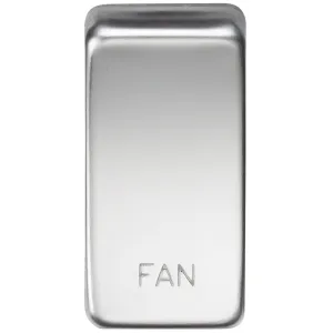 Switch cover "marked FAN" - polished chrome