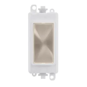Blank Module - White - Brushed Stainless