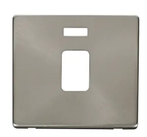 20A DP Switch With Neon Cover Plate - Brushed Stai