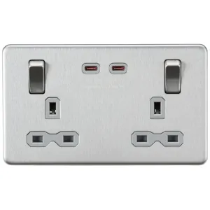 13A 2G DP Switched Socket with Dual USB-C [65W DUA