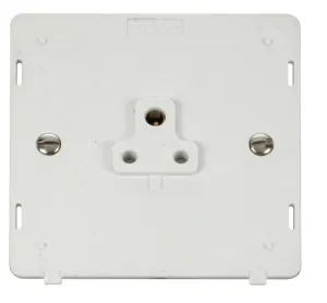 1 Gang 2A Round Pin Socket Outlet Insert - White