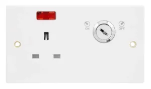 13A 1G DP Key Lockable Socket With Neon
