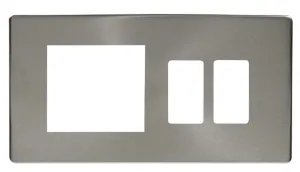 Hotel Accessory Plate - 2 Gang Gridpro Frontplate